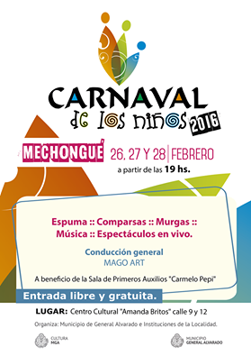 Mechongué: Hoy se inicia el “Carnaval de los Niños” 2016