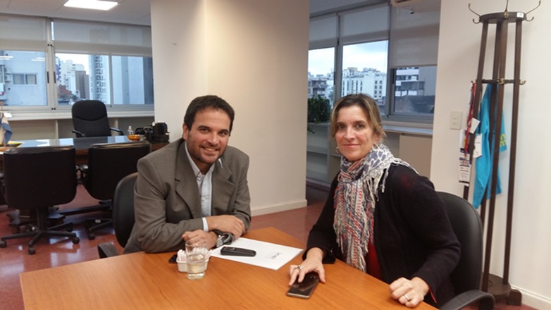 CABA: la Secretaria de Gobierno, Eugenia Bove se reunió con el titular del INET, Leandro Goroyesky.