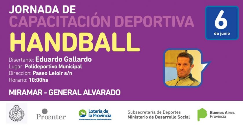 Miramar: disertará Eduardo Gallardo, ex entrenador de handball la selección argentina
