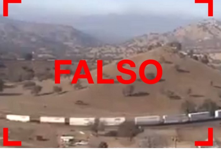 No, el video viral del tren que circula por una montaña no fue filmado en Argentina sino en Estados Unidos