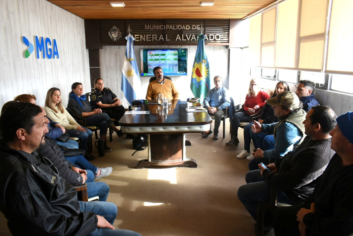 Miramar: reunión de la Liga de Fútbol con autoridades del Municipio y APREVIDE